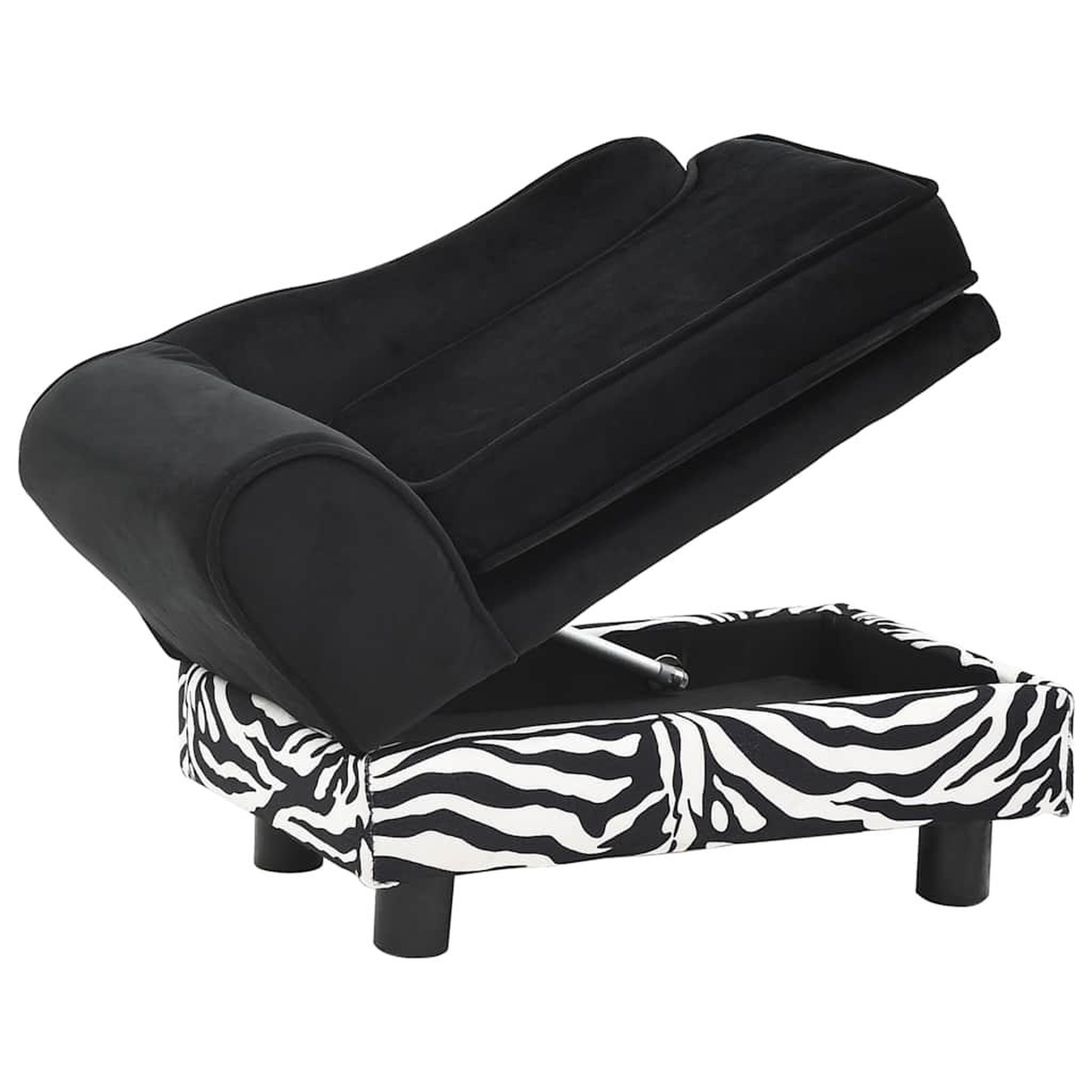 Voir la diapositive 4 : VIDAXL Canape pour chien Noir 57x34x36 cm Peluche