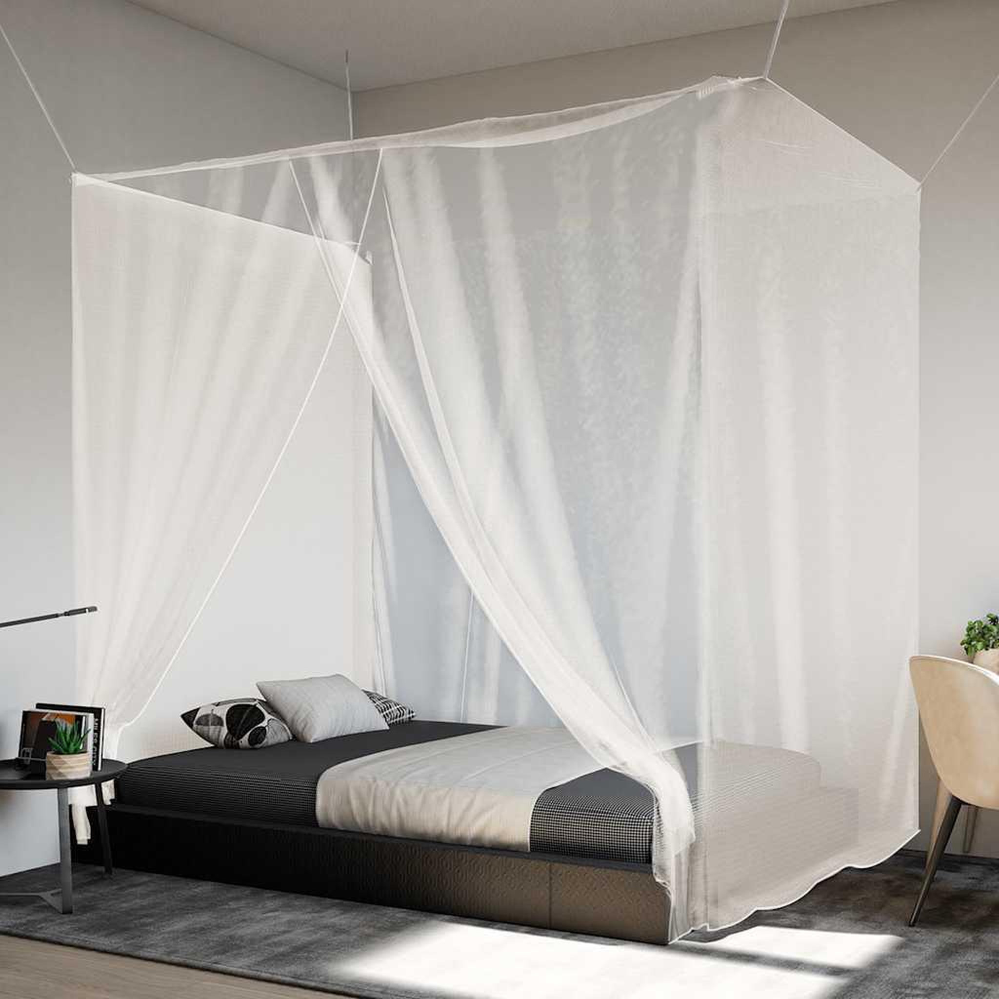 VIDAXL Moustiquaire suspendue 156 maille blanc 220x150x180 cm