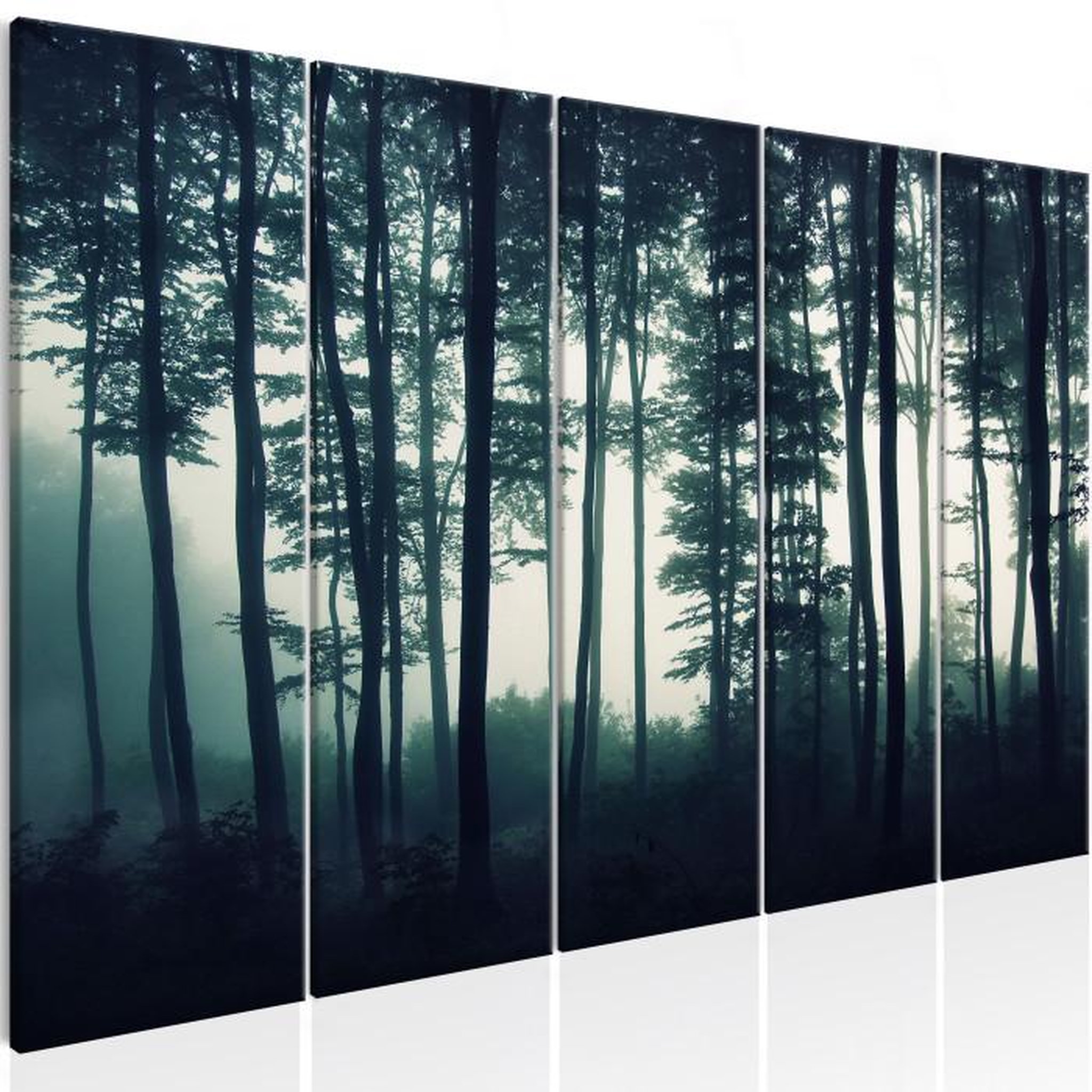 Paris Prix Tableau Imprimé 5 Panneaux  Dark Forest Narrow. Coloris disponibles : Multicolore