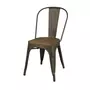 DIVERS Lot de 4 chaises vintage Liv H84 cm - Gris industriel