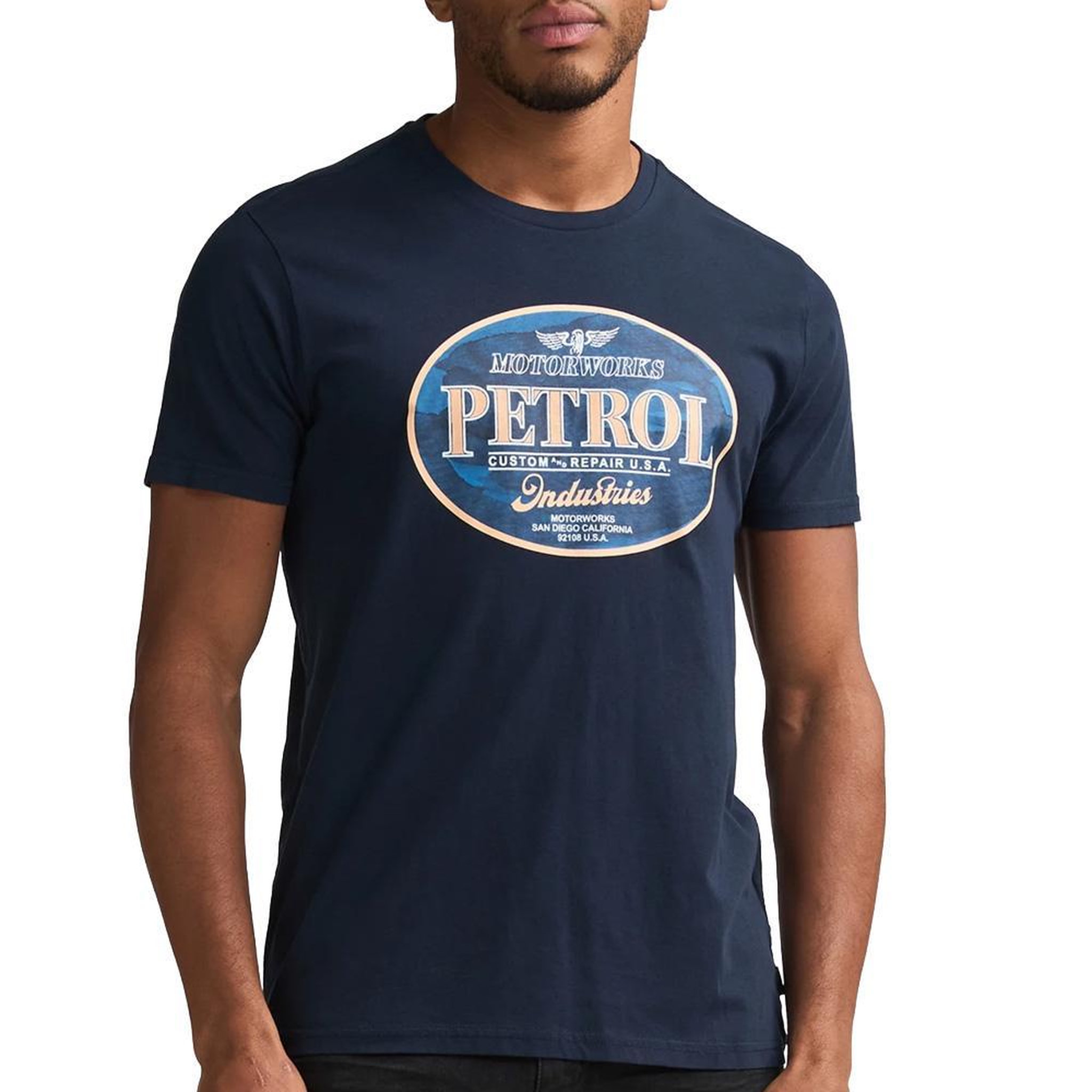 Petrol Industries T-Shirt Marine Homme Petrol Industries Classicss. Coloris disponibles : Bleu