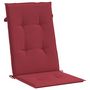 Voir la diapositive 5 : VIDAXL Coussins de chaise de jardin a dossier haut lot de 4 bordeaux
