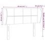 Voir la diapositive 6 : VIDAXL Tete de lit avec oreilles Taupe 83x23x78/88 cm Tissu