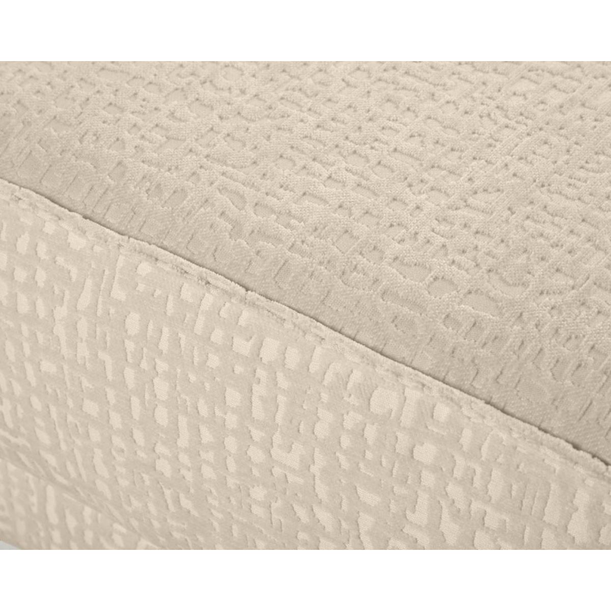 LISA DESIGN Charlie - pouf - pieds hauts - en tissu velours relief