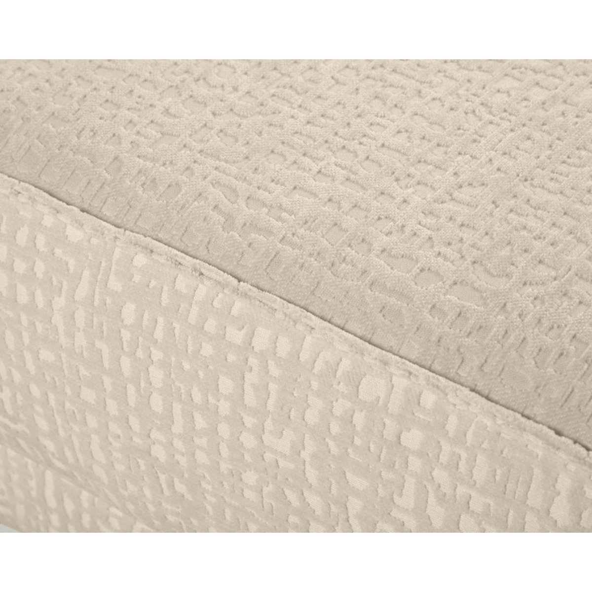 LISA DESIGN Charlie - pouf - pieds hauts - en tissu velours relief