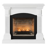 CENTRALE BRICO Cheminée électrique à bougies parfumées - MAGNA Zenflame - Effets flammes et crépitement - Blanc