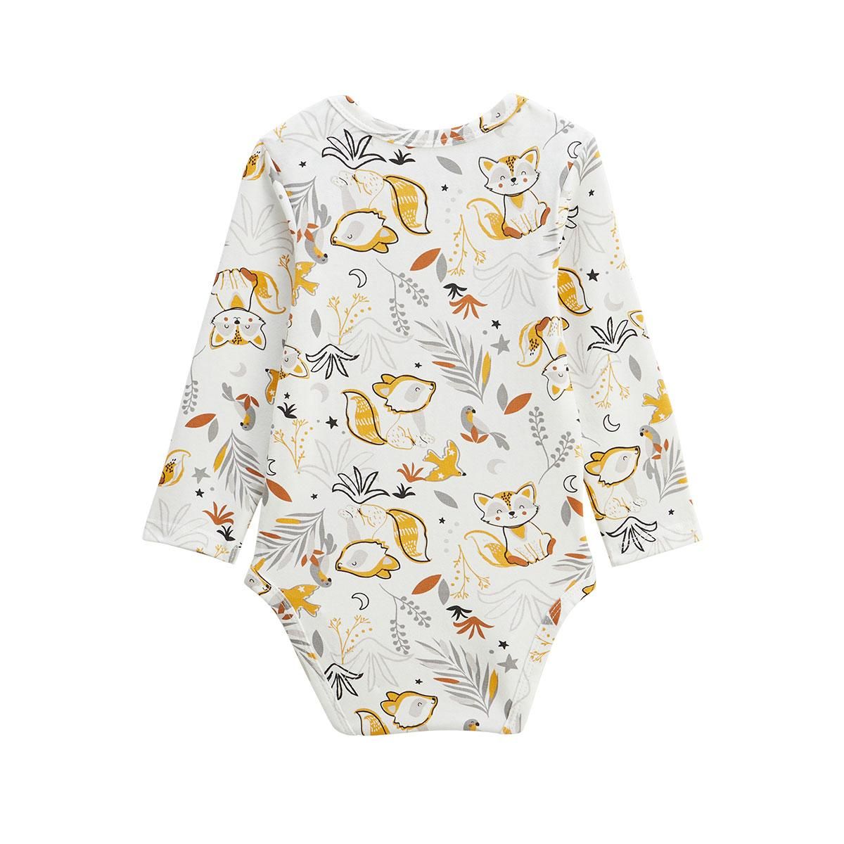 Petit Béguin Lot de 2 bodies bébé manches longues Petit Loup