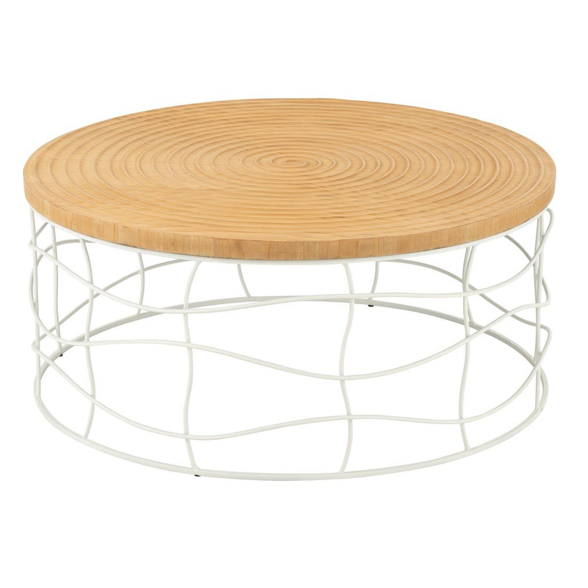 J-LINE Table basse design  brittney  80cm naturel
