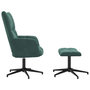 Voir la diapositive 4 : VIDAXL Chaise de relaxation avec tabouret Vert fonce Velours