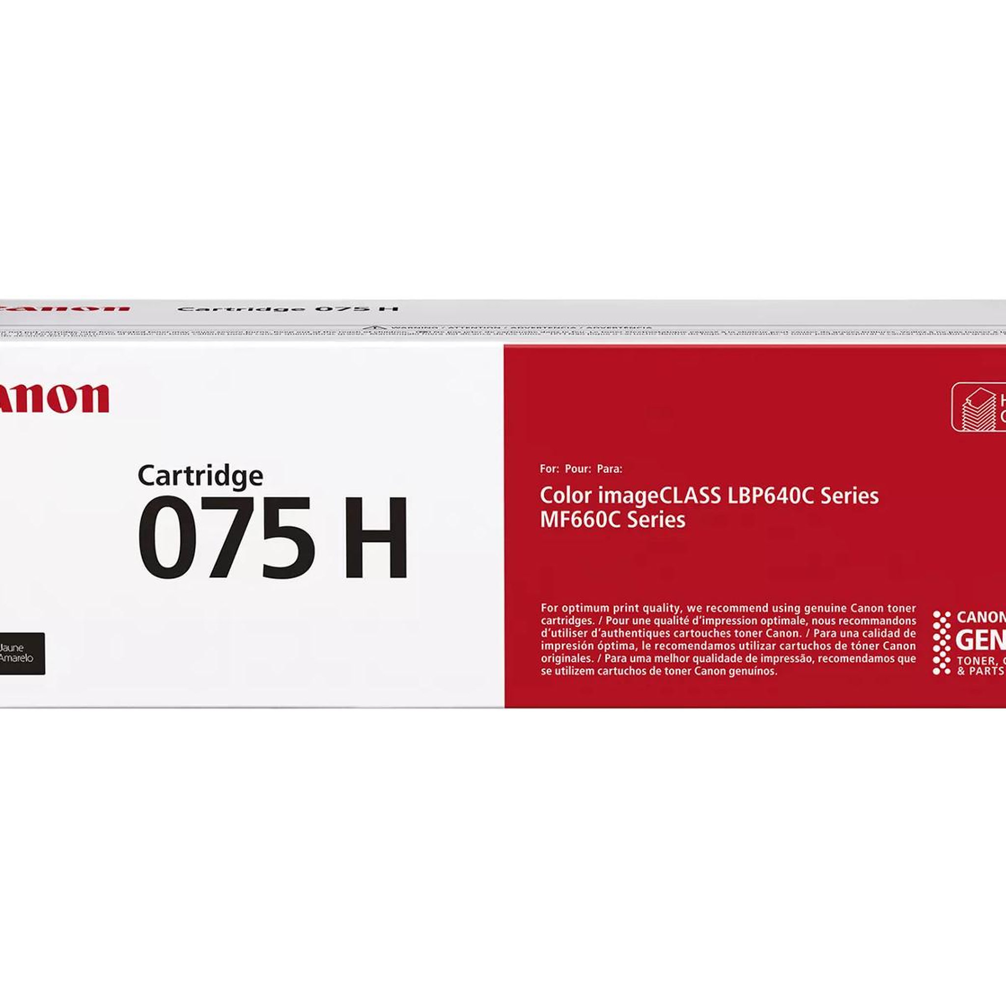 Canon Canon 075 H Cartouche de toner 1 pièce(s) Original Jaune