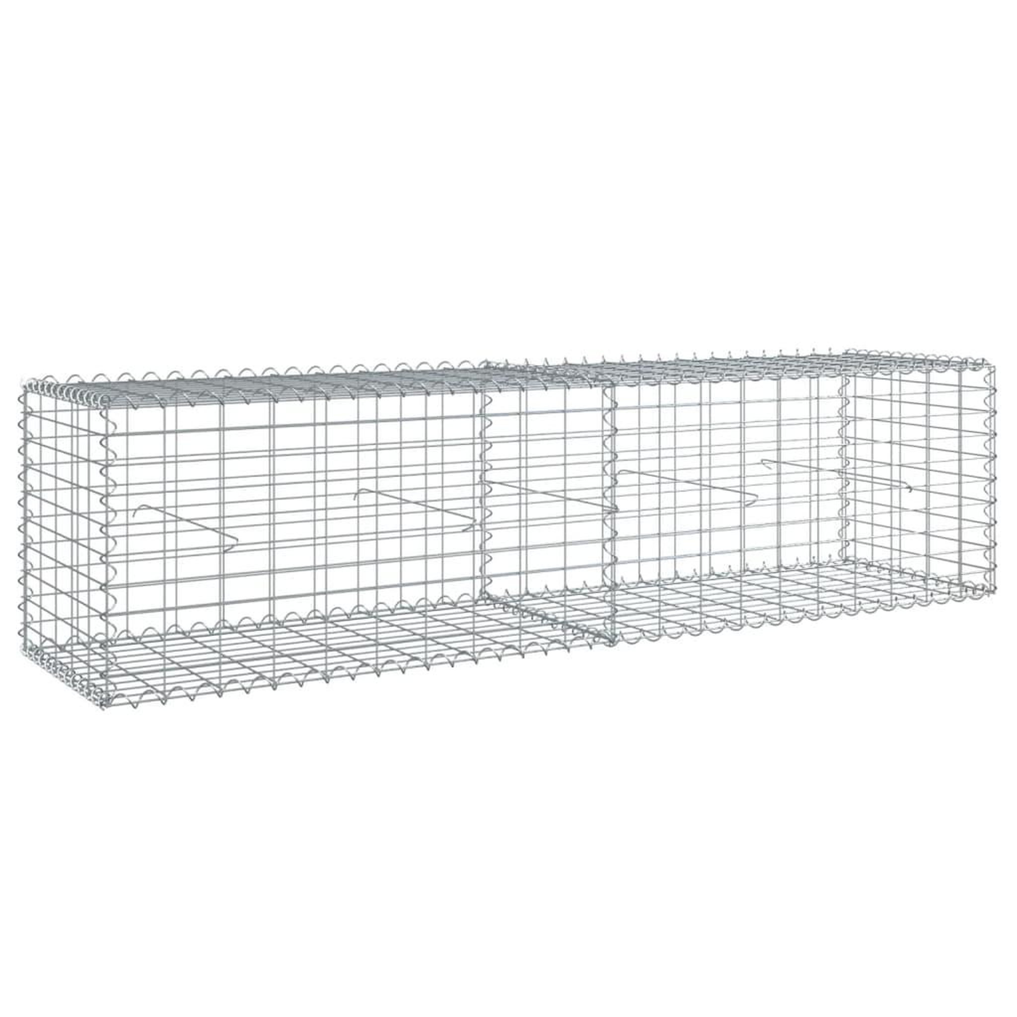 Voir la diapositive 2 : VIDAXL Panier gabion avec couvercle 200x50x50 cm fer galvanise