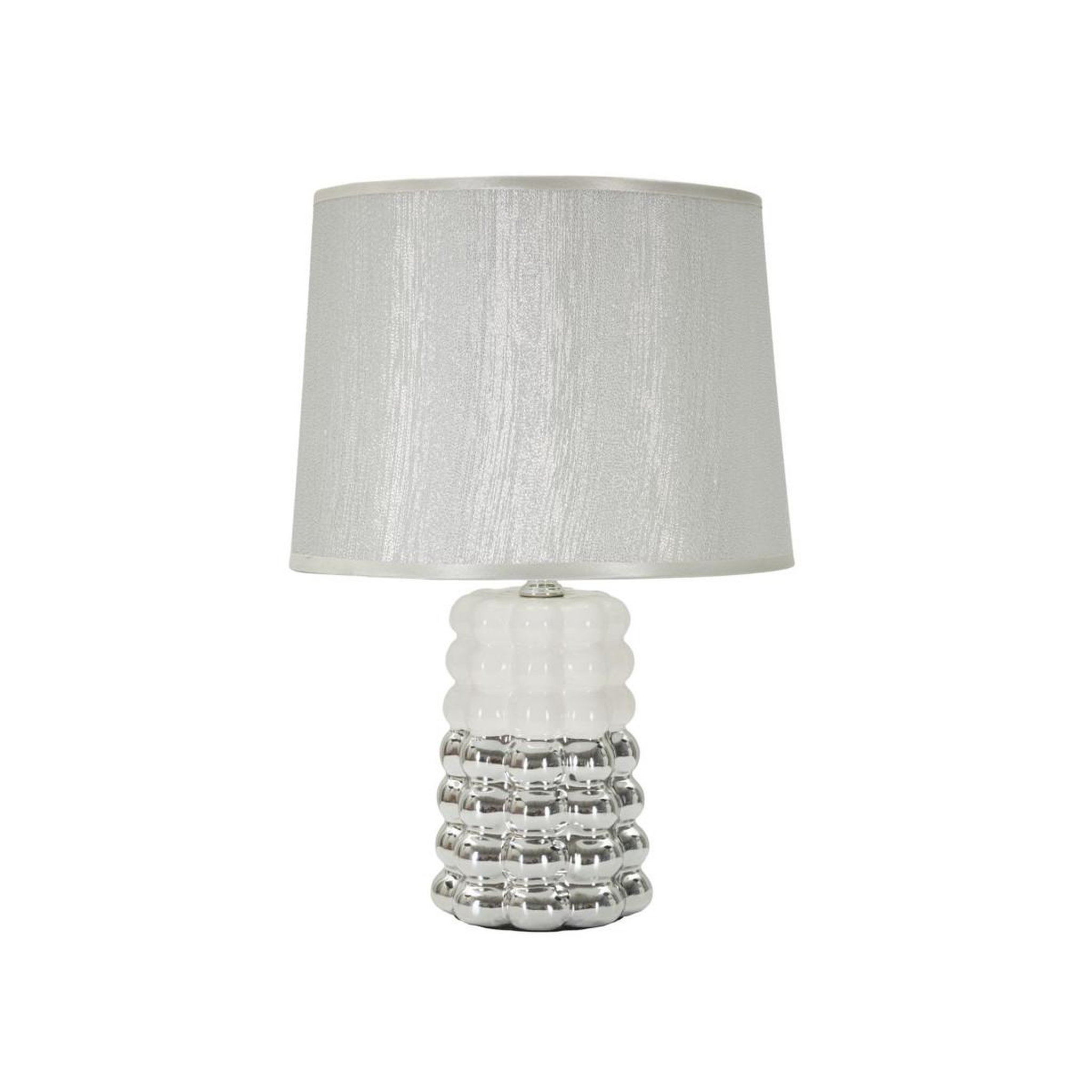 Paris Prix Lampe à poser en céramique  lace  33cm argent & blanc