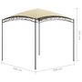 Voir la diapositive 6 : VIDAXL Belvedere 3x3x2,65 m Creme 180 g/m^2