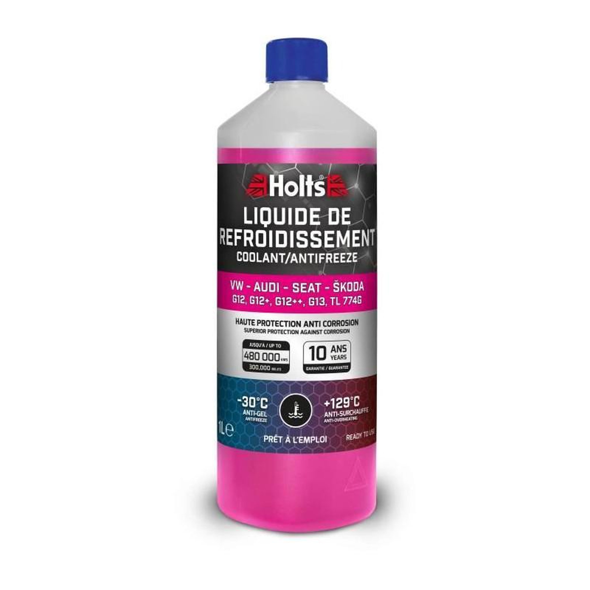 HOLTS Liquide de Refroidissement - HOLTS - HAFR0005B - Dédié VW-AUDI-SEAT-SKODA G12/ G12+ / G12++ / G13 / TL 774G 1L