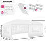 Voir la diapositive 6 : tectake Tonnelle 6 x 3 m blanc