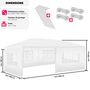 Voir la diapositive 6 : tectake Tonnelle 6 x 3 m blanc