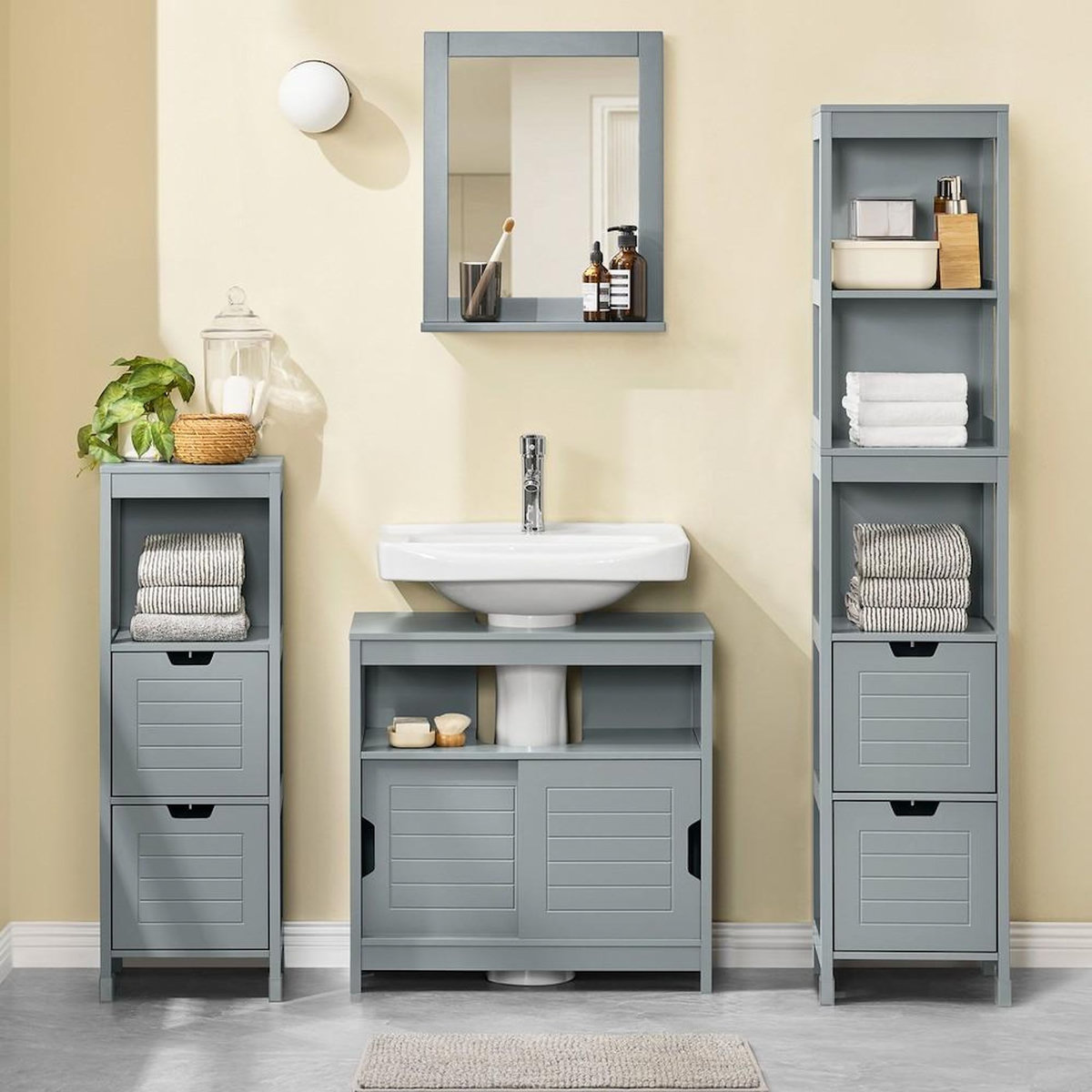 SOBUY SoBuy - Meuble Sous-vasque à deux portes - Moderne - FRG128-II