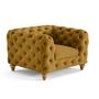 Voir la diapositive 5 : LISA DESIGN Walter - fauteuil chesterfield en velours - pieds bois