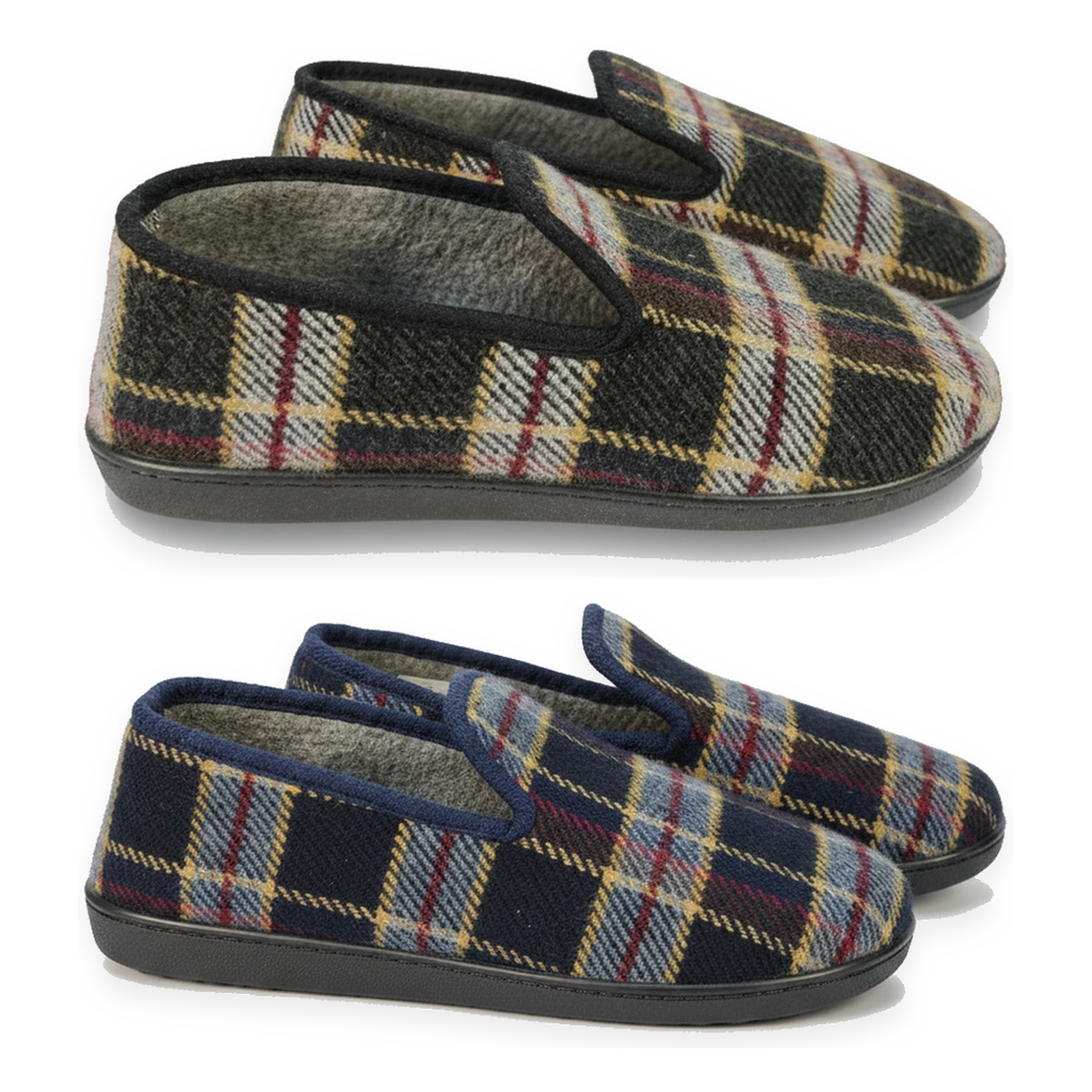 Voir la diapositive 3 : OZABI Ozabi pack de 2 paires pantoufles charentaises homme fabriquées en espagne