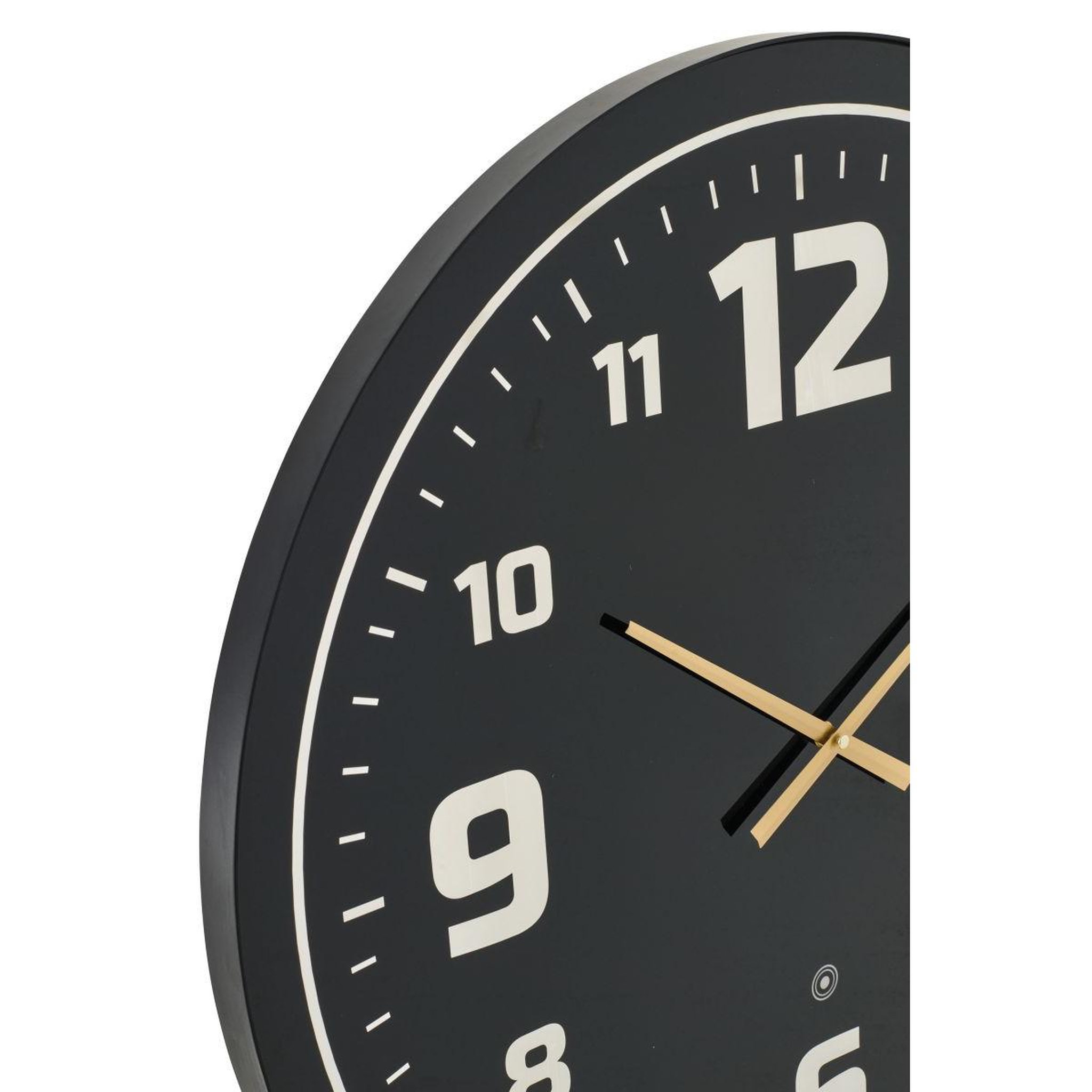 Voir la diapositive 2 : J-LINE Horloge murale à led  nita  70cm noir & jaune