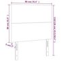 Voir la diapositive 6 : VIDAXL Tete de lit a LED Bleu 90x5x118/128 cm Tissu