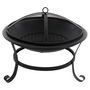 Voir la diapositive 2 : REDFIRE RedFire Bol a feu Atlanta Noir Acier 51 cm 85014