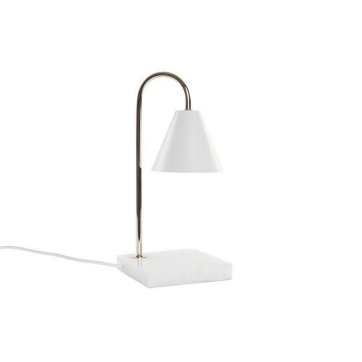 MARKET24 Lampe de bureau DKD Home Decor Doré Blanc (15 x 15 x 33 cm)