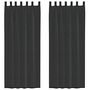Voir la diapositive 2 : VIDAXL Rideaux en voile avec passe-tringles 2 pcs noir