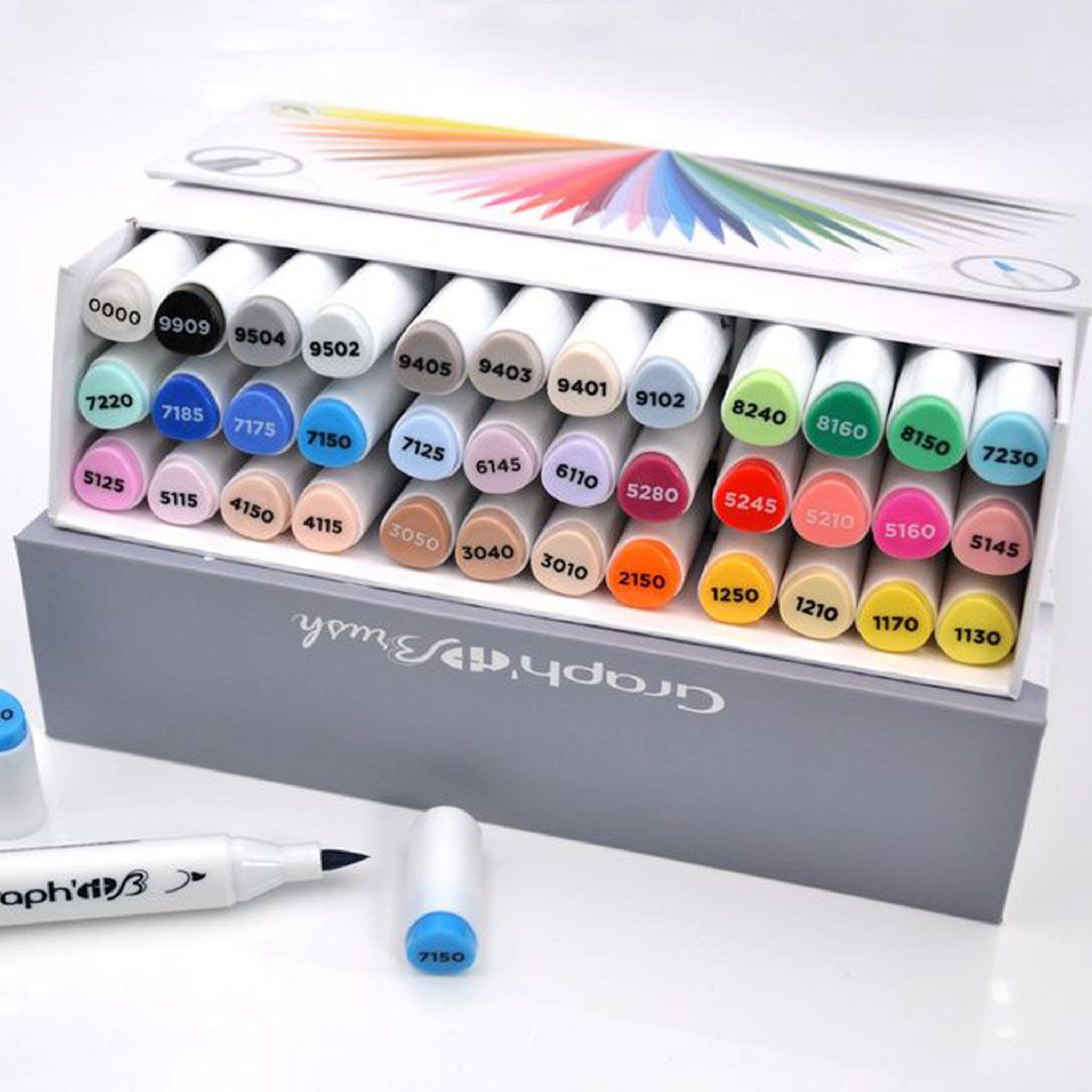 Voir la diapositive 2 : Graph it Set 36 marqueurs Graph'It Brush & Extra Fine - Essentiels