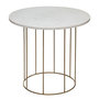 Voir la diapositive 2 :  Lot de 2 Tables d'Appoint  Good  60cm Blanc & Or