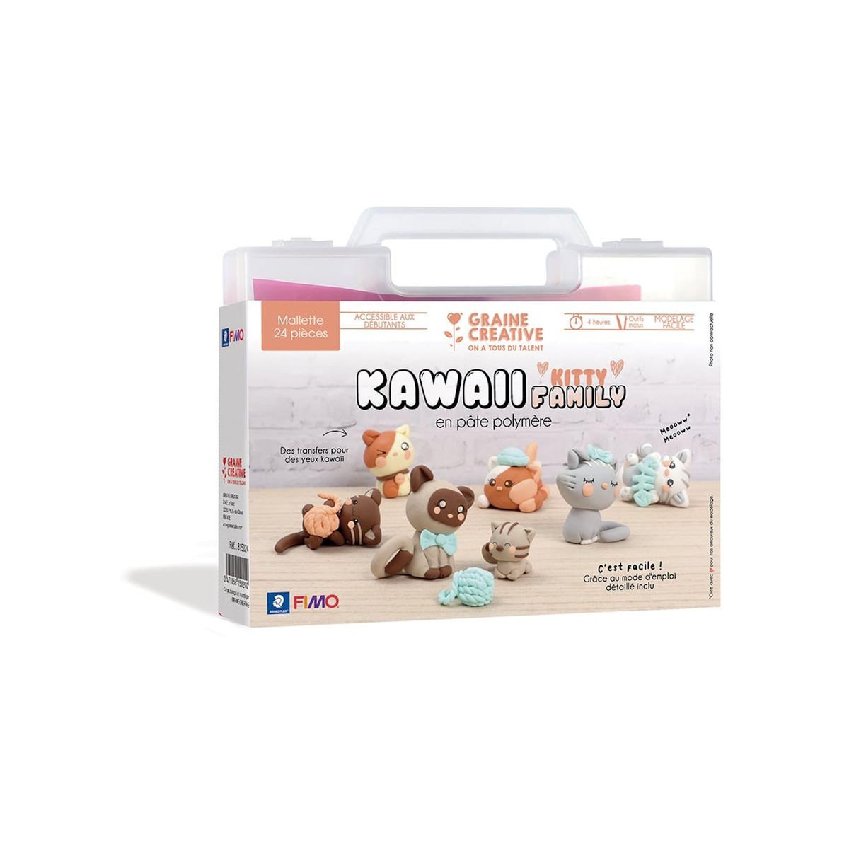 Fimo Malette  kawaii Kitty family