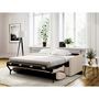 Voir la diapositive 2 : Canapé convertible 140 cm  système couchage express 3 places en tissu Gris clair ALICE 