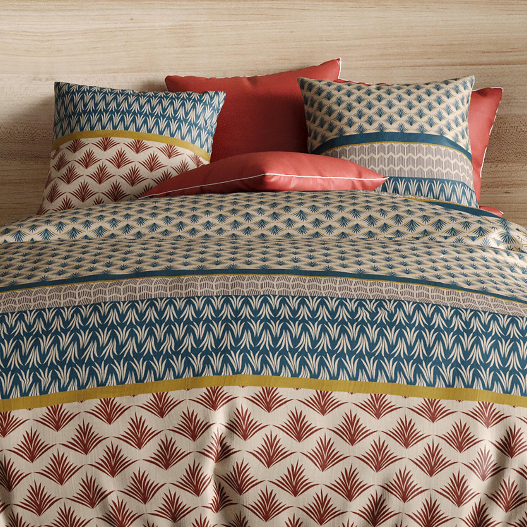 Voir la diapositive 3 : ATELIER DU COTON Parure housse de couette 100% coton 71fils manille