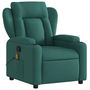 Voir la diapositive 4 : VIDAXL Fauteuil de massage inclinable Vert fonce Tissu