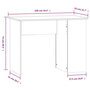 Voir la diapositive 6 : VIDAXL Bureau Blanc brillant 100x55x75 cm Bois d'ingenierie