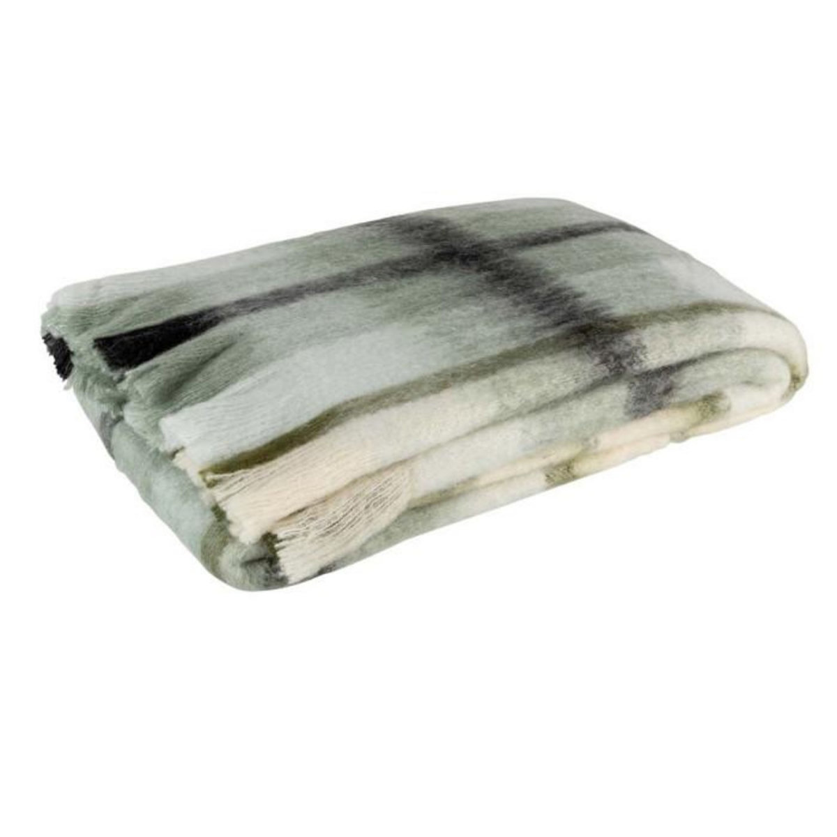 Paris Prix Plaid Déco  Quadrillé  136x190cm Marron & Blanc