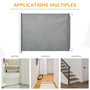 Voir la diapositive 6 : PAWHUT Barrière de sécurité barrière animaux rétractable automatique 1,15L x 0,83H m teslin métal gris
