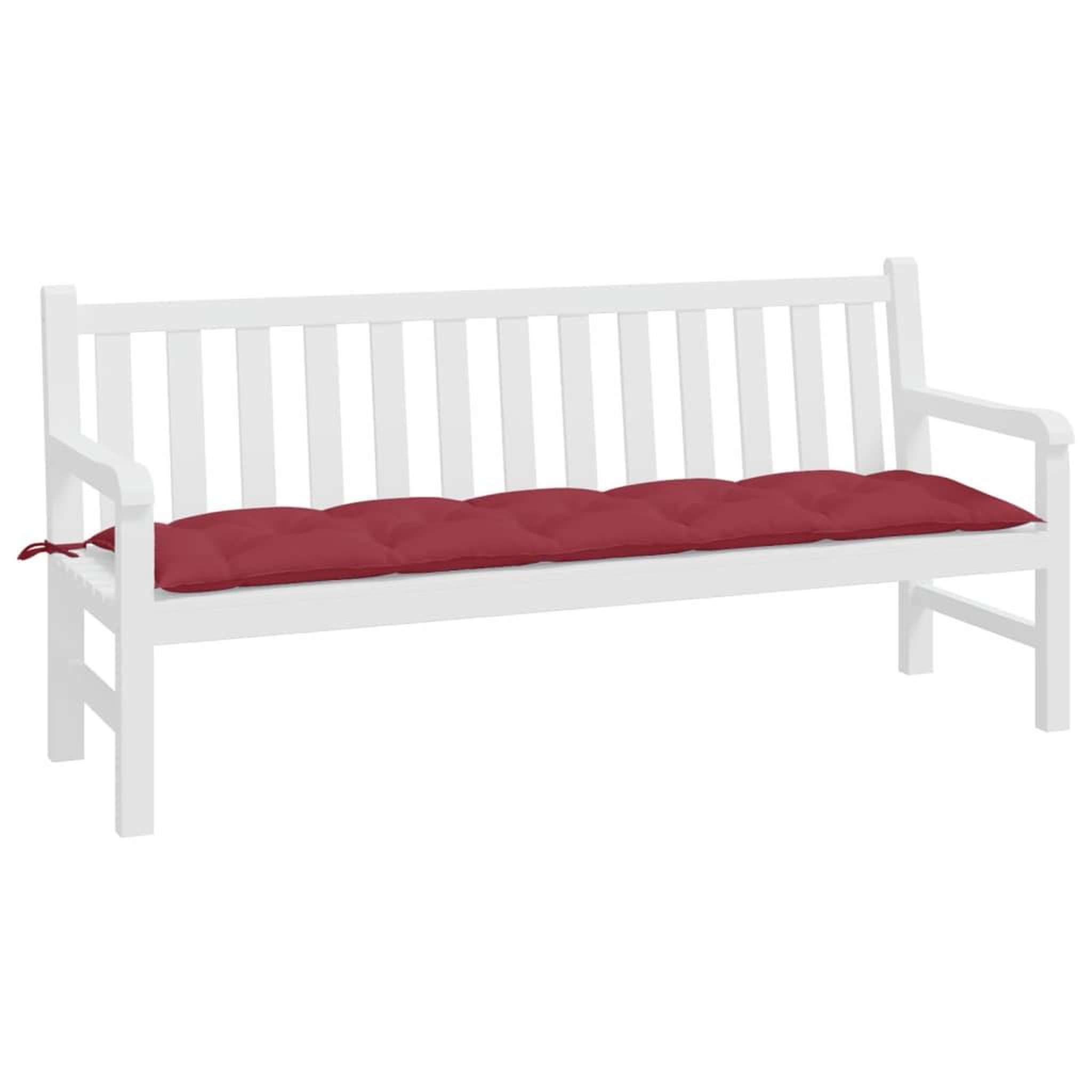 Voir la diapositive 3 : VIDAXL Coussin de banc de jardin rouge bordeaux 180x50x7 cm