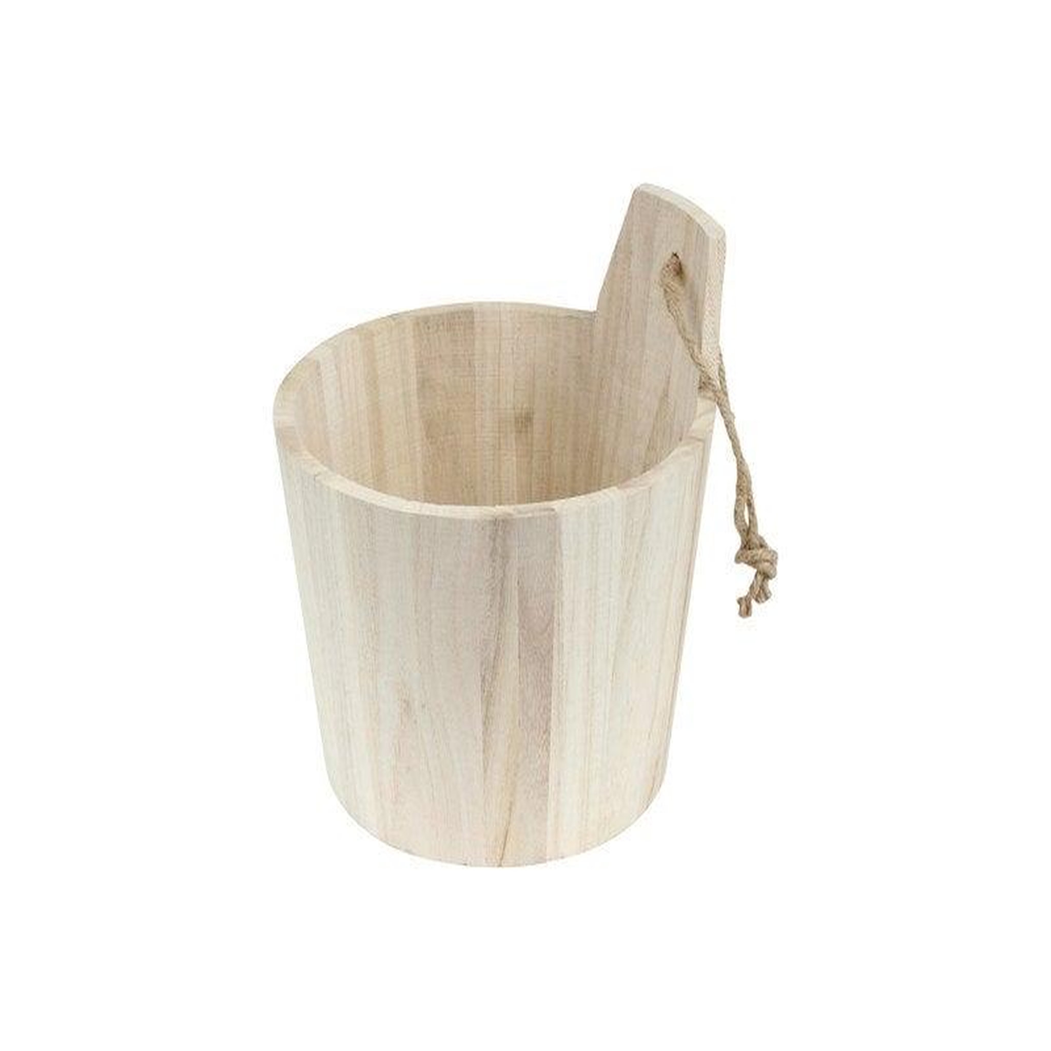CENTRALE BRICO Panier à rangement en bois naturel Oslo, H.16.5 x l.16 cm beige / pin naturel