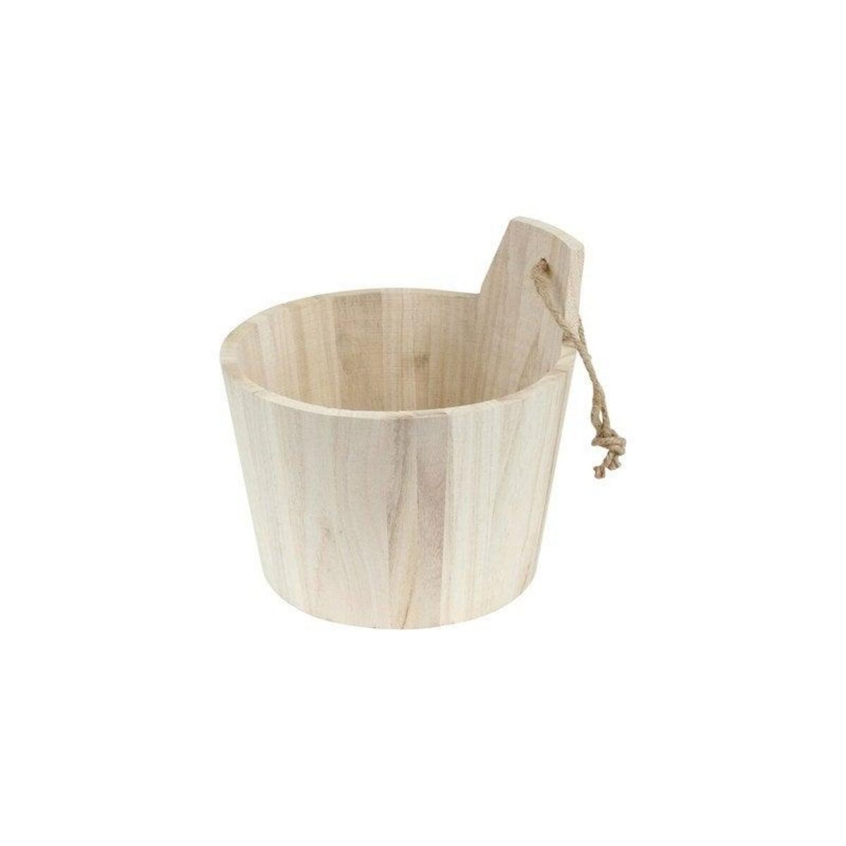 CENTRALE BRICO Panier à rangement en bois naturel Oslo, H.16.5 x l.16 cm beige / pin naturel