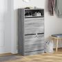 Voir la diapositive 3 : VIDAXL Armoire a chaussures Sonoma gris 60x34x116 cm Bois d'ingenierie