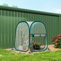 Voir la diapositive 4 : OUTSUNNY Mini serre de jardin pop up avec sac de transport - porte zippée enroulable - dim. 70 x 70 x 80 cm - PVC transparent vert