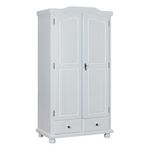 Paris Prix Armoire 2 Portes & 2 Tiroirs  Cama  198cm Blanc