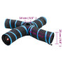 Voir la diapositive 6 : VIDAXL Tunnel pour chats a 4 voies Noir et bleu 25 cm Polyester