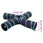 Voir la diapositive 6 : VIDAXL Tunnel pour chats a 4 voies Noir et bleu 25 cm Polyester