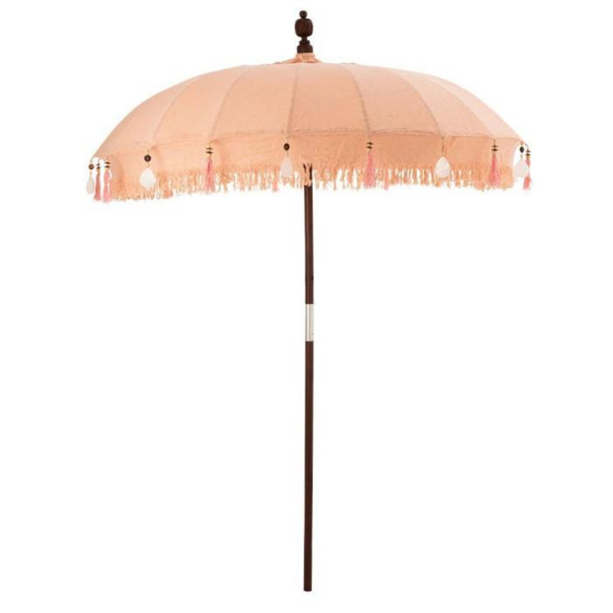Paris Prix Parasol Déco  Pompons & Coquillages  188cm Saumon