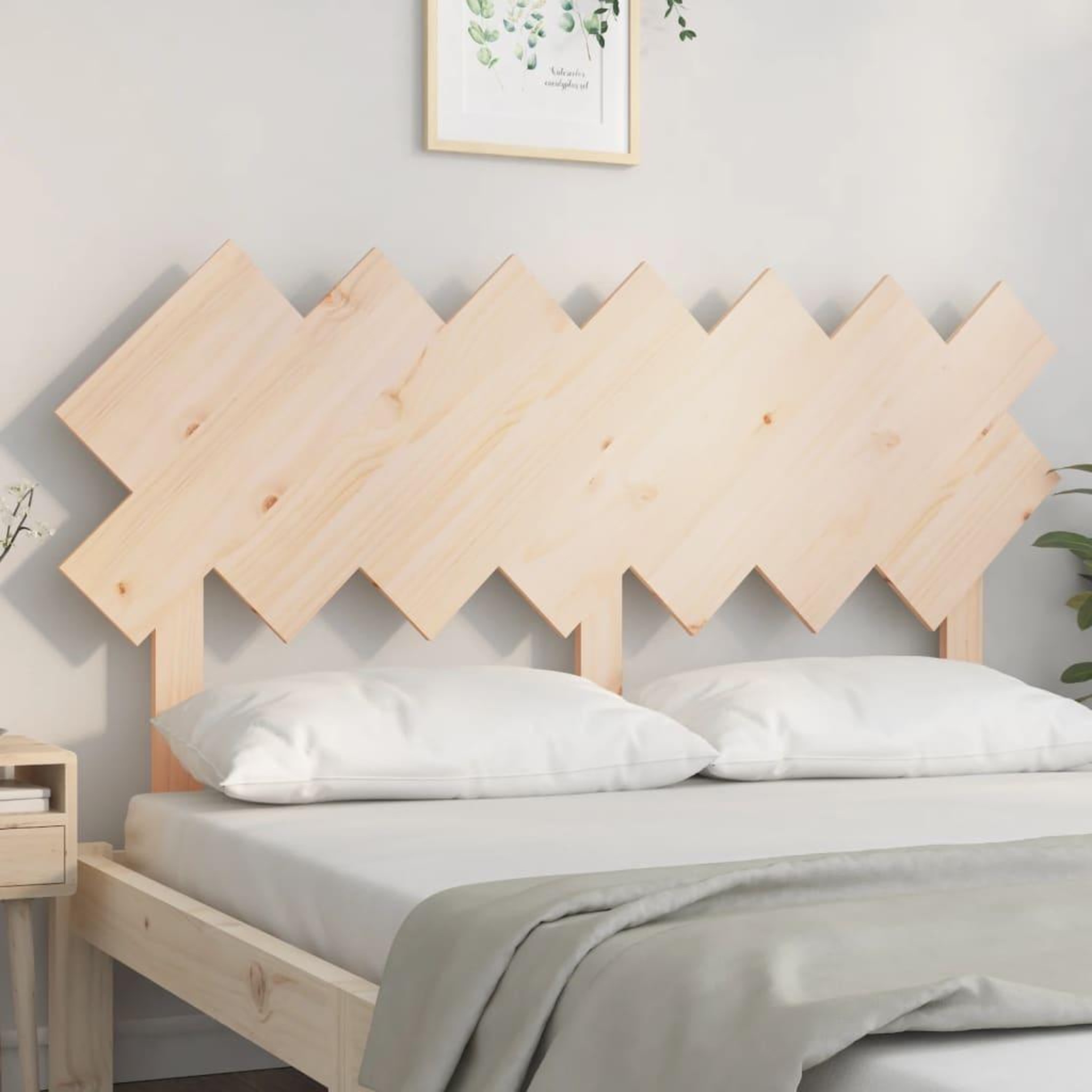 Voir la diapositive 3 : VIDAXL Tete de lit 141x3x80,5 cm Bois massif de pin