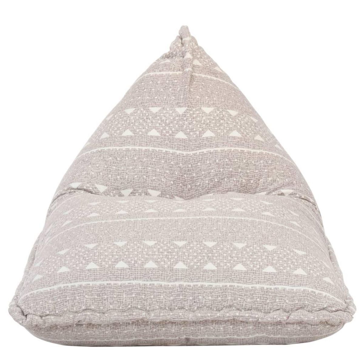 VIDAXL Canape pouf Marron clair Tissu Patchwork