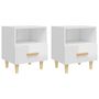 Voir la diapositive 2 : VIDAXL Tables de chevet 2 pcs blanc brillant 40x35x47 cm