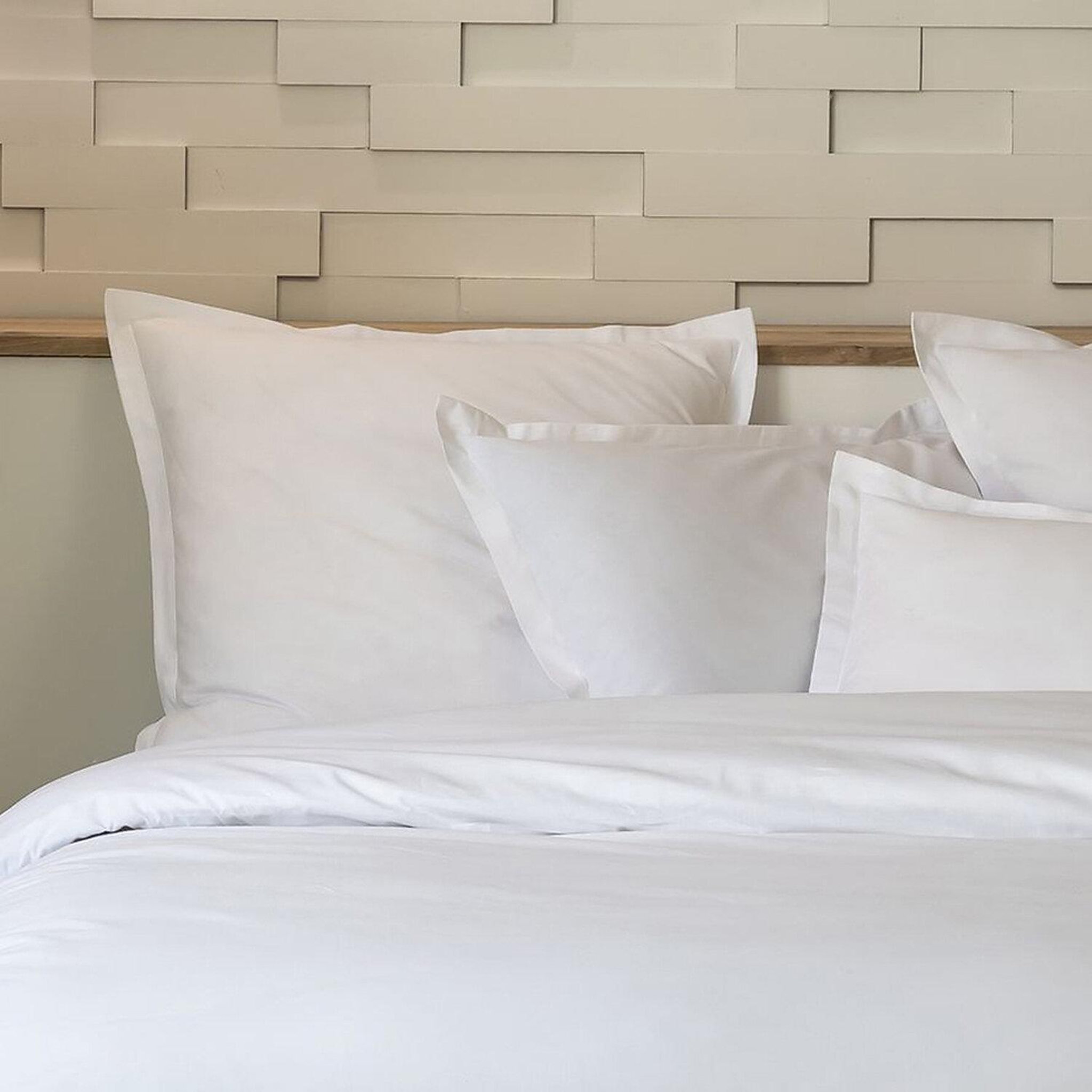 Voir la diapositive 3 : Home collection Parure de couette 100%percale de coton 80 fils/cm2-uni lin